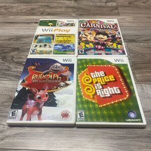 Wii Play Carnival Games Rudolph The Prices Is Right Manuals Excellent Condition
